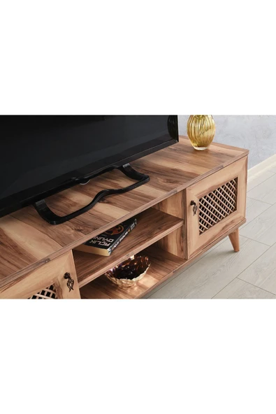 Venüs 130 Cm Hasırlı Tv Sehpası - 3
