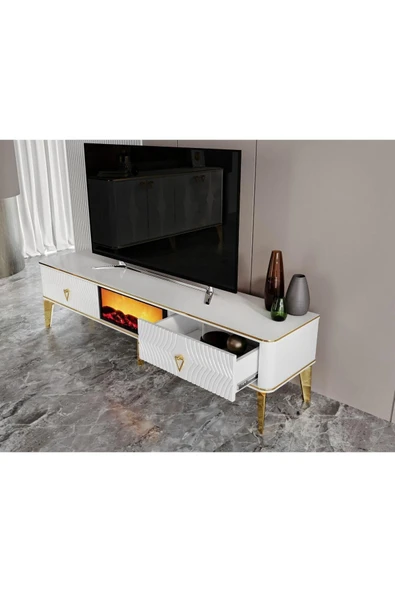 Venüs Vns Moduler Şömineli Tv Ünitesi. 180 Cm - 2