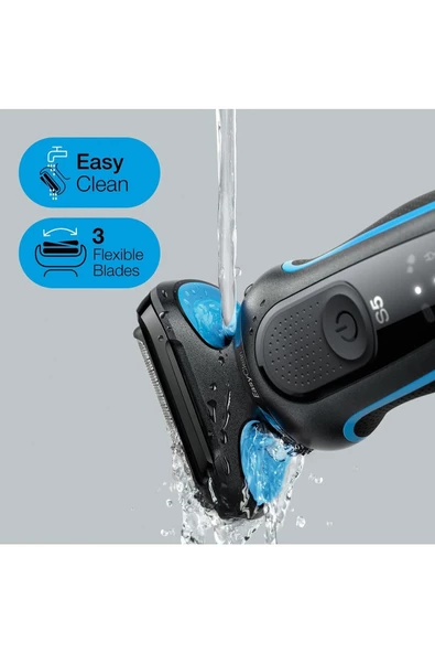 Braun Yeni Seri 5 B1200S AutoSense EasyClean EasyClick Islak ve Kuru Tıraş Makinesi - Resim 3