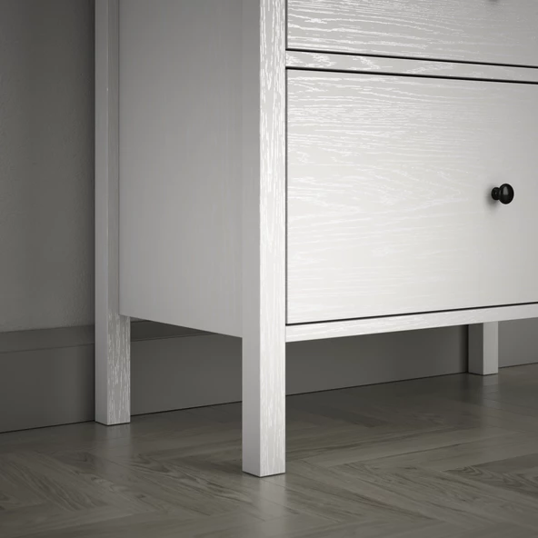 Sakura Tunis 4 çekmeceli şifonyer -Wood Beyaz-Minifiks Bağlantılı - 3