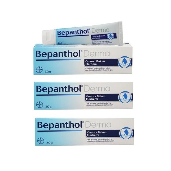 Bepanthol Derma Onarıcı Bakım Merhemi 30 Gr - 3 ADET - SKT:05/2028 - 1