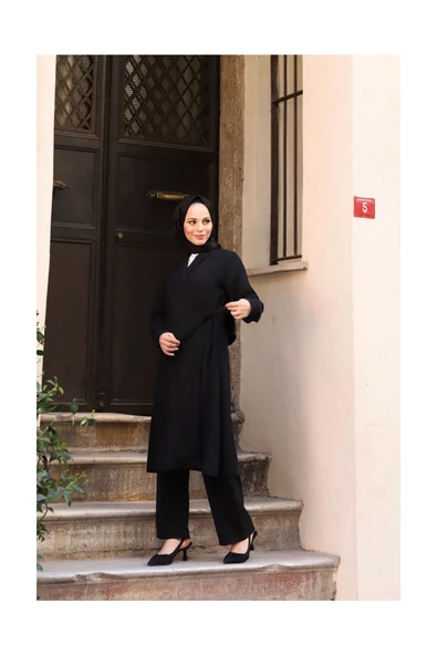 Tunik Pantolon Ikili Takım- Siyah - 7