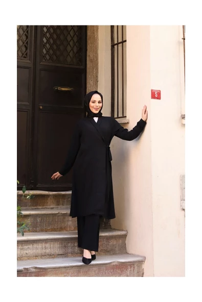 Tunik Pantolon Ikili Takım- Siyah - 4