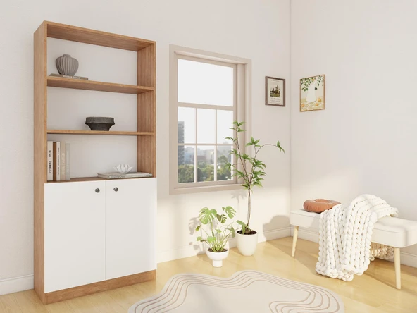 Sardes Kitaplık Marbella Kiraz / Beyaz - 2