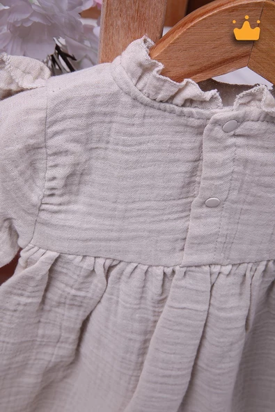 Babyhola Kız Bebek Çocuk Müslin Fırfırlı Şortlu Elbise 22411 - 6