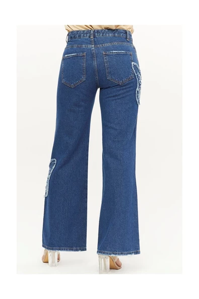 Kelebek Nakışlı Pantolon - 6