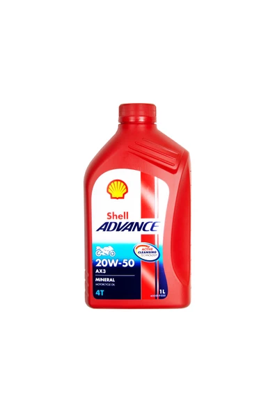 Shell Mineral 4t Ax3 20w-50 Motosiklet Yağı Advance