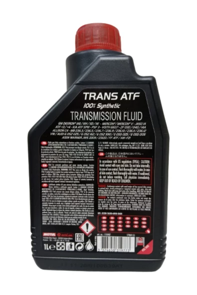 Motul Trans Atf %100 Sentetik Otomobil-ticari Araclara Vites Direksiyon Yagi 1 Litre Transmission Fluid - 2