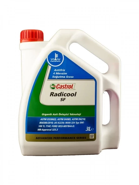 Castrol Radicool Sf Organik Kırmızı Konsantre Antifriz 3 Litre