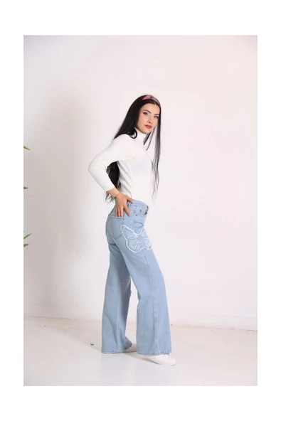 Kelebek Nakışlı Pantolon - 10