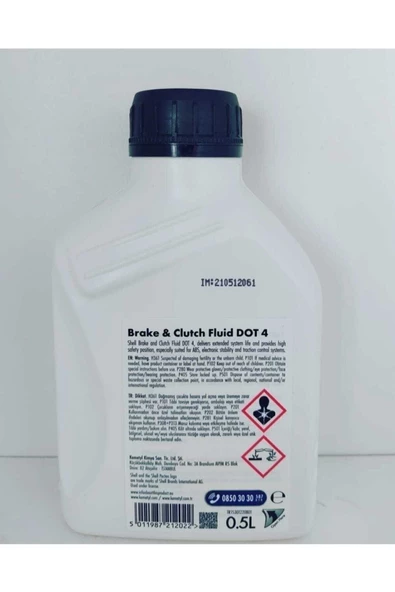 SHELL Fren Ve Debriyaj Hidrolik Yağı Dot 4 - 500 ml - 2