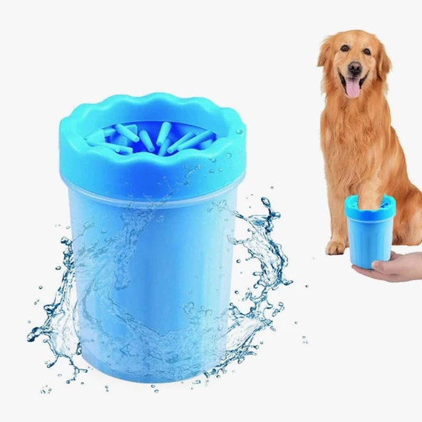 Petinka Kedi Köpek Büyük  Silikon Jel Fırçalı Pati Ayak Yıkama Temizleme Kovası - 2