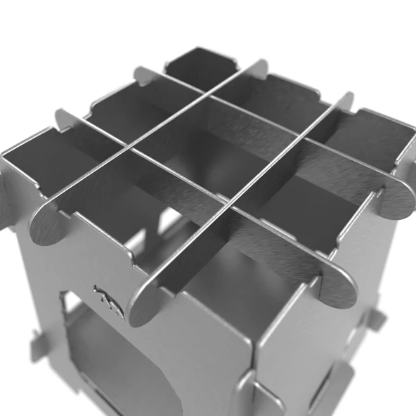 Kamp Ayısı® Inox™ 1mm Paslanmaz Galvaniz Çelik Su Geçirmez Çantalı Ateş Kutusu - 3