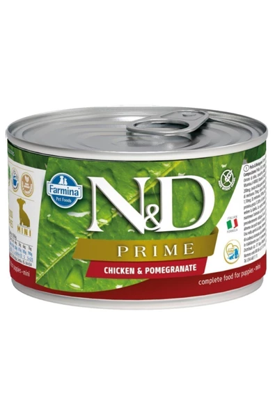 N&D Prime Puppy Mini Tavuk Ve Narlı Yavru Köpek Konservesi 140 gr