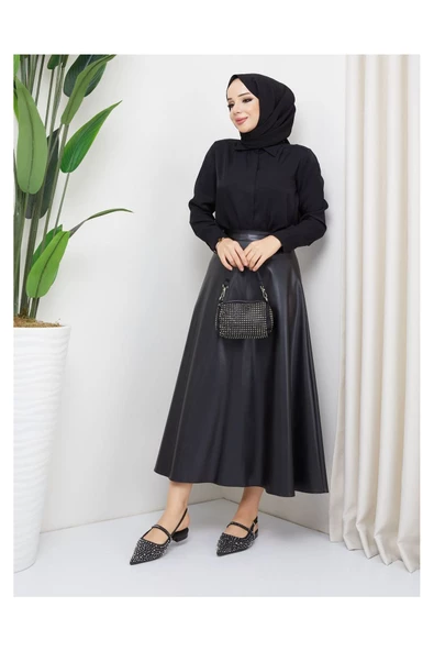 Mevlana Model Deri Etek - 12