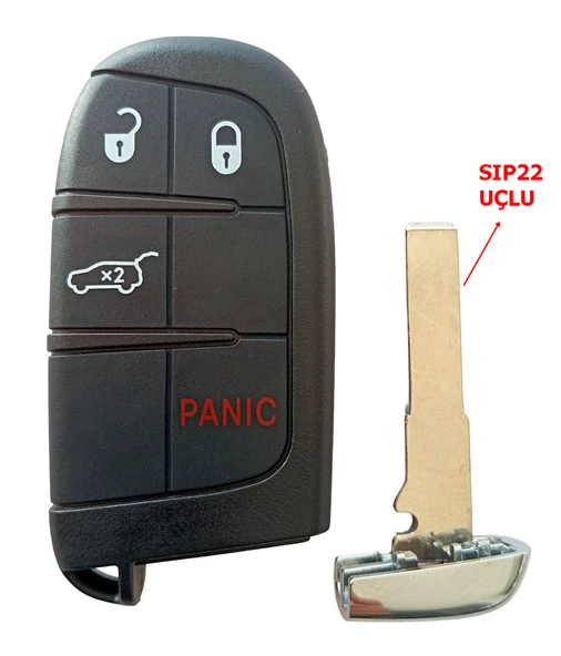 Jeep Compass Renegade Uyumlu Smart Kumanda Kabı Oto Anahtarlık 3+1 Tuşlu - Resim 3
