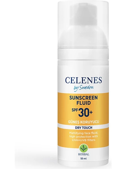 Celenes Herbal SPF30 Fluid Dry Touch Güneş Kremi 50 ml