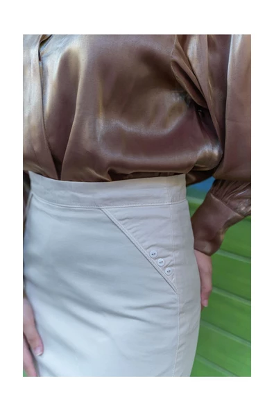 Kumaş Kalem Etek - 4