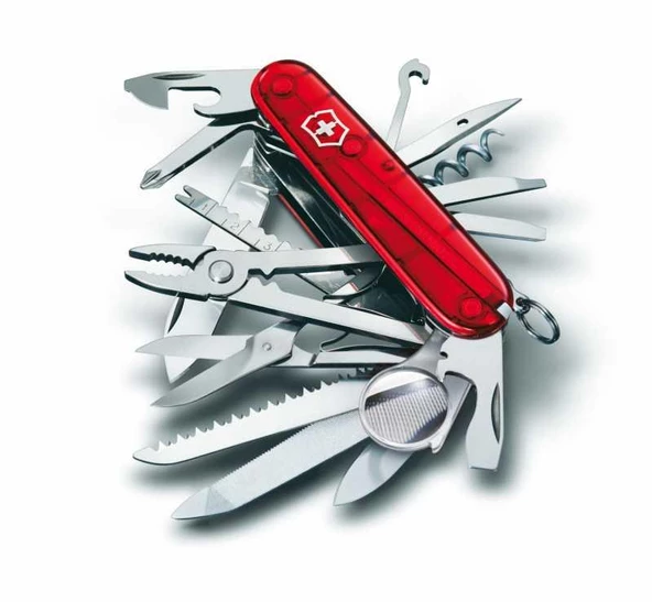 Victorinox VT 1.6795.T Swıss Champ,Şeffaf Kırmızı