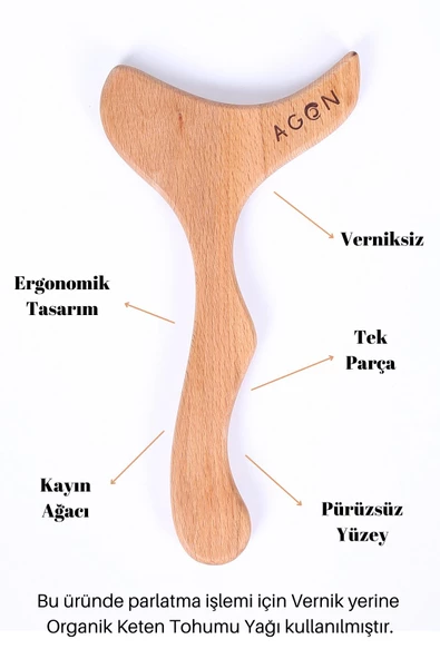 Agon Selülit Karşıtı Masaj Yağı ve Ahşap Masaj Aleti Seti - 5