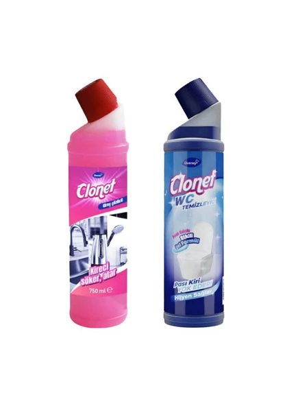 Diversey Clonet Wc Temizleyici 750 ML + Diversey Clonet Kireç Çözücü 750 ML