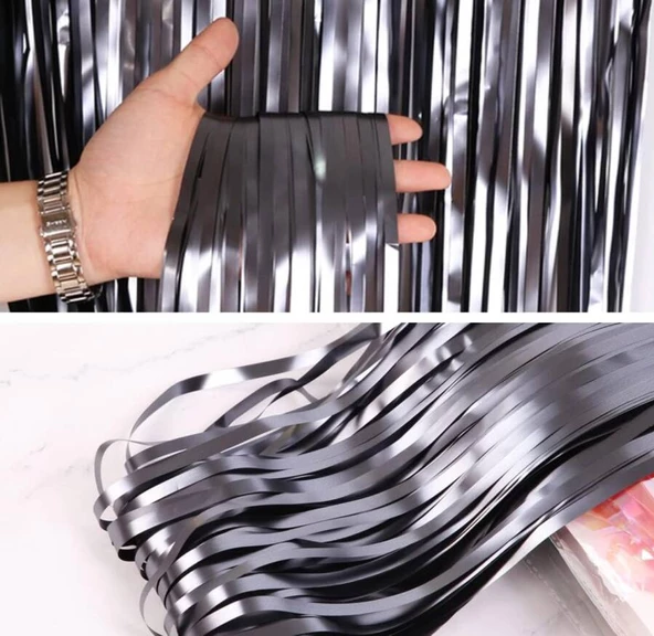 Mat Siyah Arka Fon Süs 100x200 cm ürün görseli 1