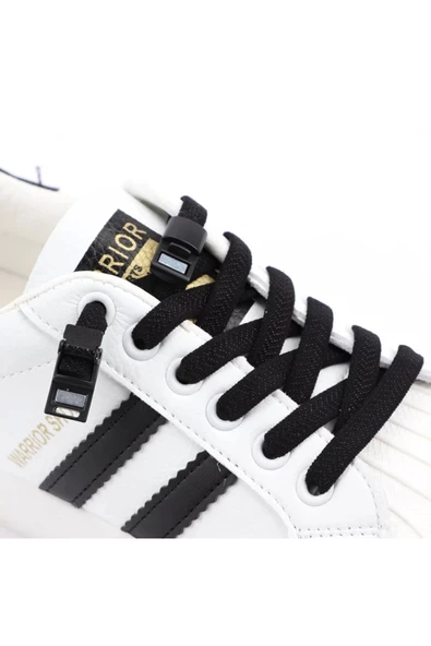 Mıknatıslı NİKEL KAPAMALI Elastik Yassı Bağcık 100 cm 1 Çift Siyah - Resim 3