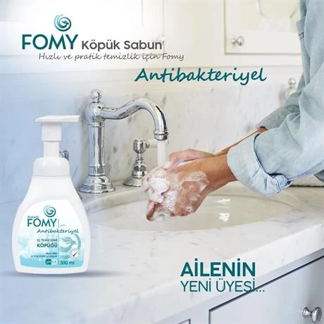 FOMY Antibakteriyel Köpük Sabun El Yüz Vücut 300 ml - 8