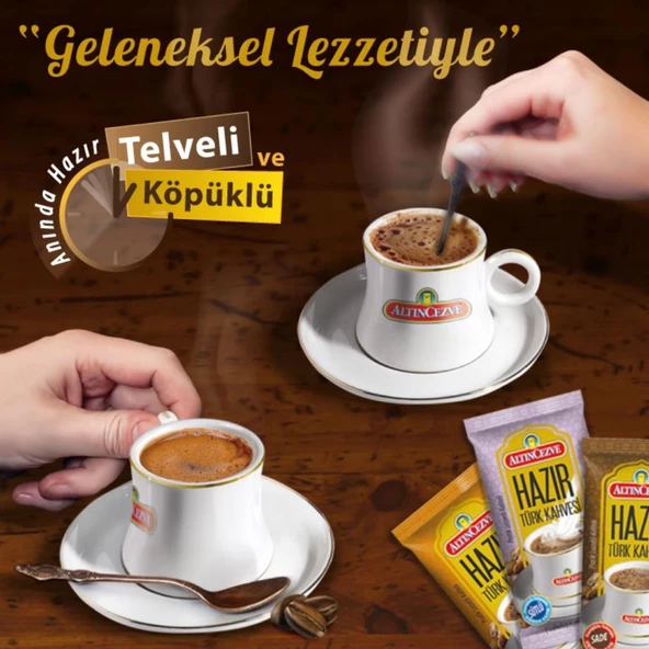 Altın Cezve Hazır Türk Kahvesi Ofis Seti Sütlü 10 x 11 Gr - 10LU PAKET - 3