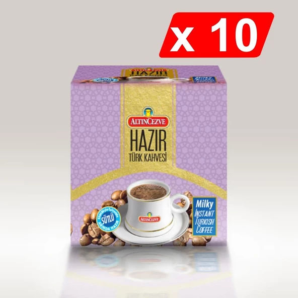 Altıncezve Hazır Türk Kahvesi Sütlü-Şekerli (20 Adet x 11 Gr) x 10 Paket ürün görseli 1