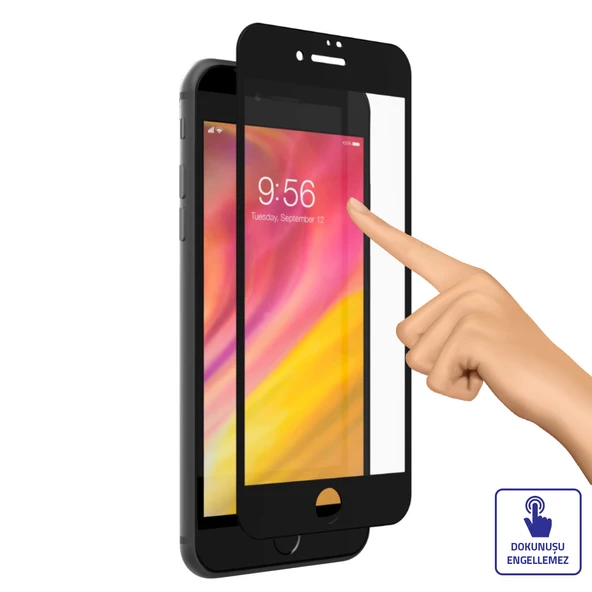 Bufalo iPhone 7 Plus / 8 Plus Ekran Koruyucu Seramik Mat Nano 9D Tam Kaplama Siyah - 4