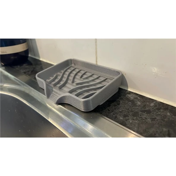 Su Giderli Katı Sabunluk Gri ürün görseli 1