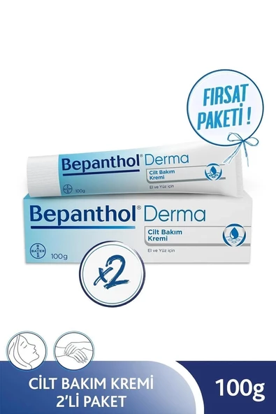 Bepanthol Derma Cilt Bakım Kremi 100 gr 2'li Paket