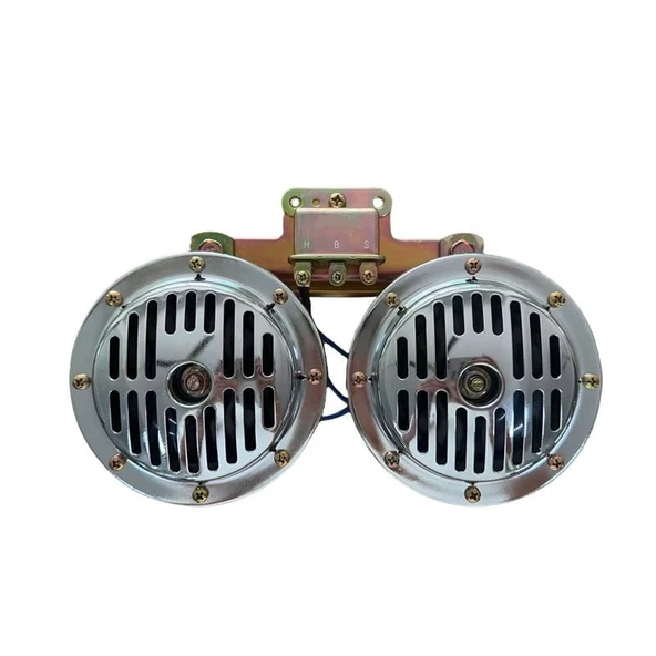 Space Dı dıt korna 12v roleli super ton büyük 13mm nikel set / SSKO64 ürün görseli 1