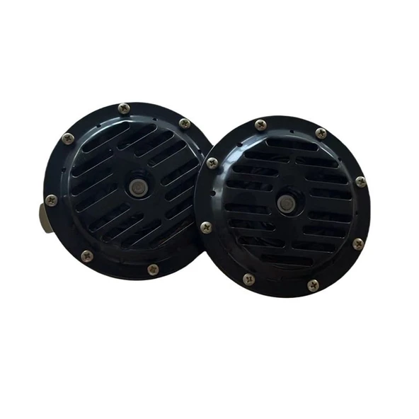 Space Dı dıt korna 12v rölesiz super ton büyük siyah set / SSKO72