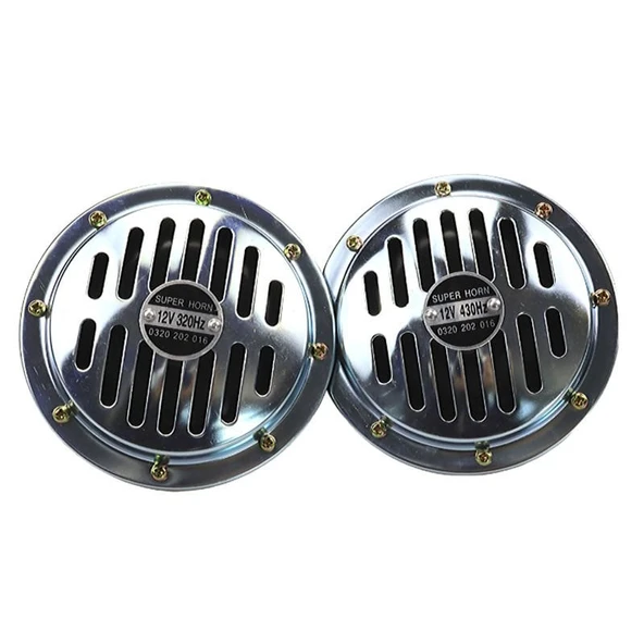 Space Dı dıt korna 12v rölesiz super ton büyük krom  set / SSKO71