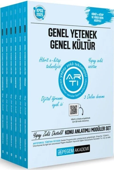 2025 KPSS Genel Yetenek Genel Kültür Lisans Konu Anlatımlı Modüler Set Pegem Yayınları
