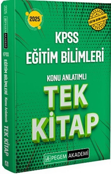 2025 KPSS Eğitim Bilimleri Konu Anlatımlı Tek Kitap Pegem Yayınları