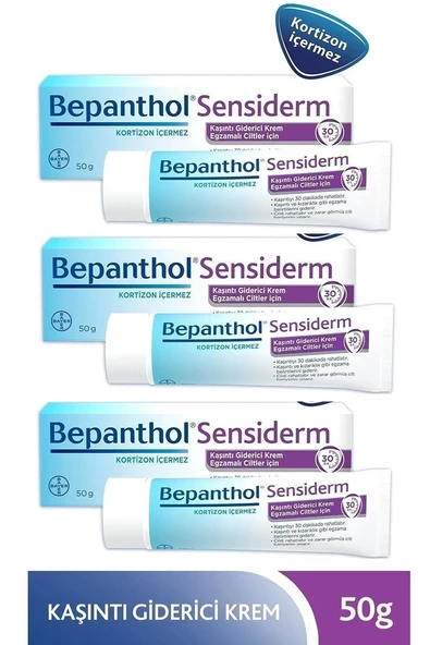 Bepanthol Sensiderm Kaşıntı Giderici Krem 50 gr 3'lü Paket