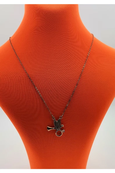 Gold Renk Zincir Figürlü Kararmaz Özel Tasarım Kolye ürün görseli 1