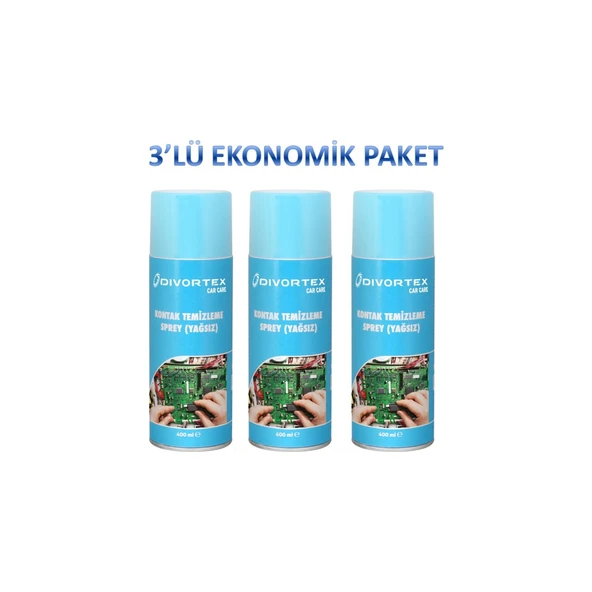 Dıvortex Kontak Temizleme Sprey 400 Ml X 3 Adet