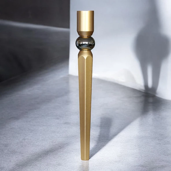 Elips Masa Dresuar Ayağı 75 cm Plastik Gold Altın Ayak Mutfak Yemek Masası Mobilya Ayakları Gold - Resim 8