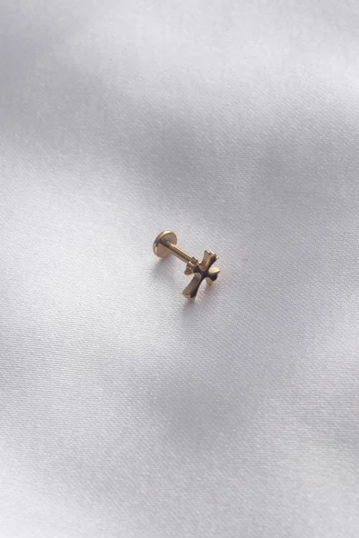 316L Cerrahi Çelik Gold Renk Tragus Piercing