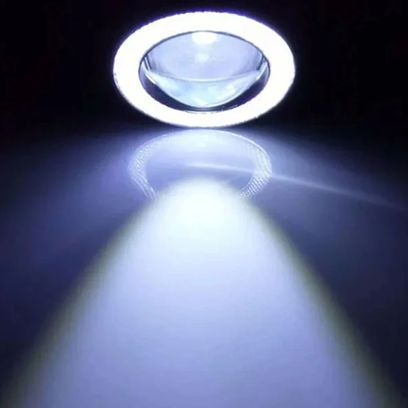 Beyaz Angel Sis Farı Metal Alaşım Gövde Universal Sis Farı 89mm - 3