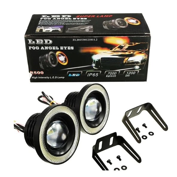 Beyaz Angel Sis Farı Metal Alaşım Gövde Universal Sis Farı 89mm - 4