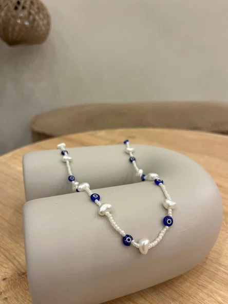 İnci&Nazar boncuk kolye - 3