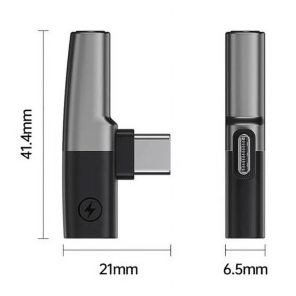 Coofbe 30W Hızlı Şarj Type-c to 3.5 MM Kulaklık Dönüştürücü Çevirici Şarj Kulaklık Adaptörü Type-c to 3.5mm - 4
