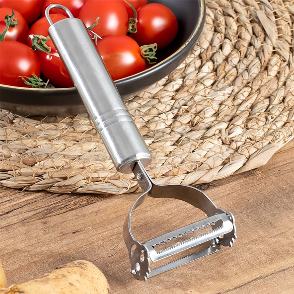 16563-11 Paslanmaz Çelik Inox Meyve Sebze Soyacak Çok Amaçlı Jülyen Dilimleyici - 3
