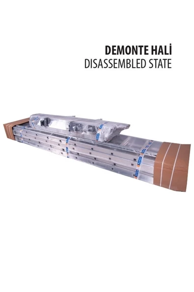 SARAYLI Aluminyum Mega Tp Platform Iskele 7511-m (2X11) (2X11) Tekerlekli 544x185x75 Cm - 3