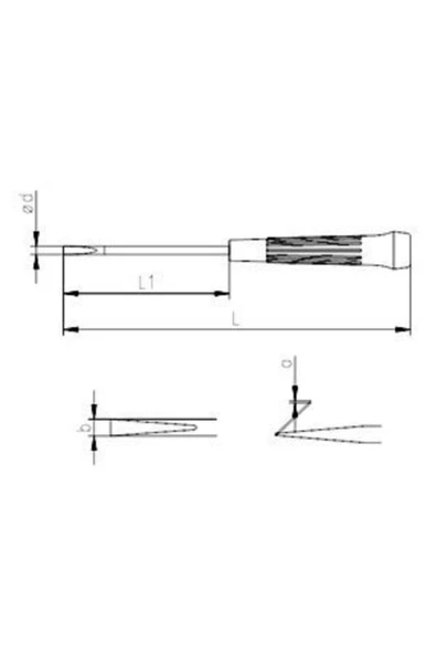 Elektronikçi Tip Klemens Düz Uçlu Tornavida 4x100 mm - 2
